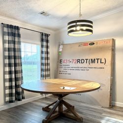 72 Inch X-Base Round Dining Table 