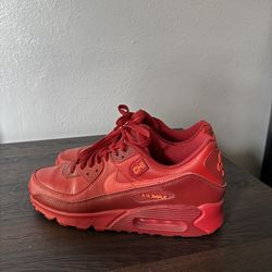 Nike Air Max 90 “CHI” All-Red – Rare Chicago Edition – Size 10.5