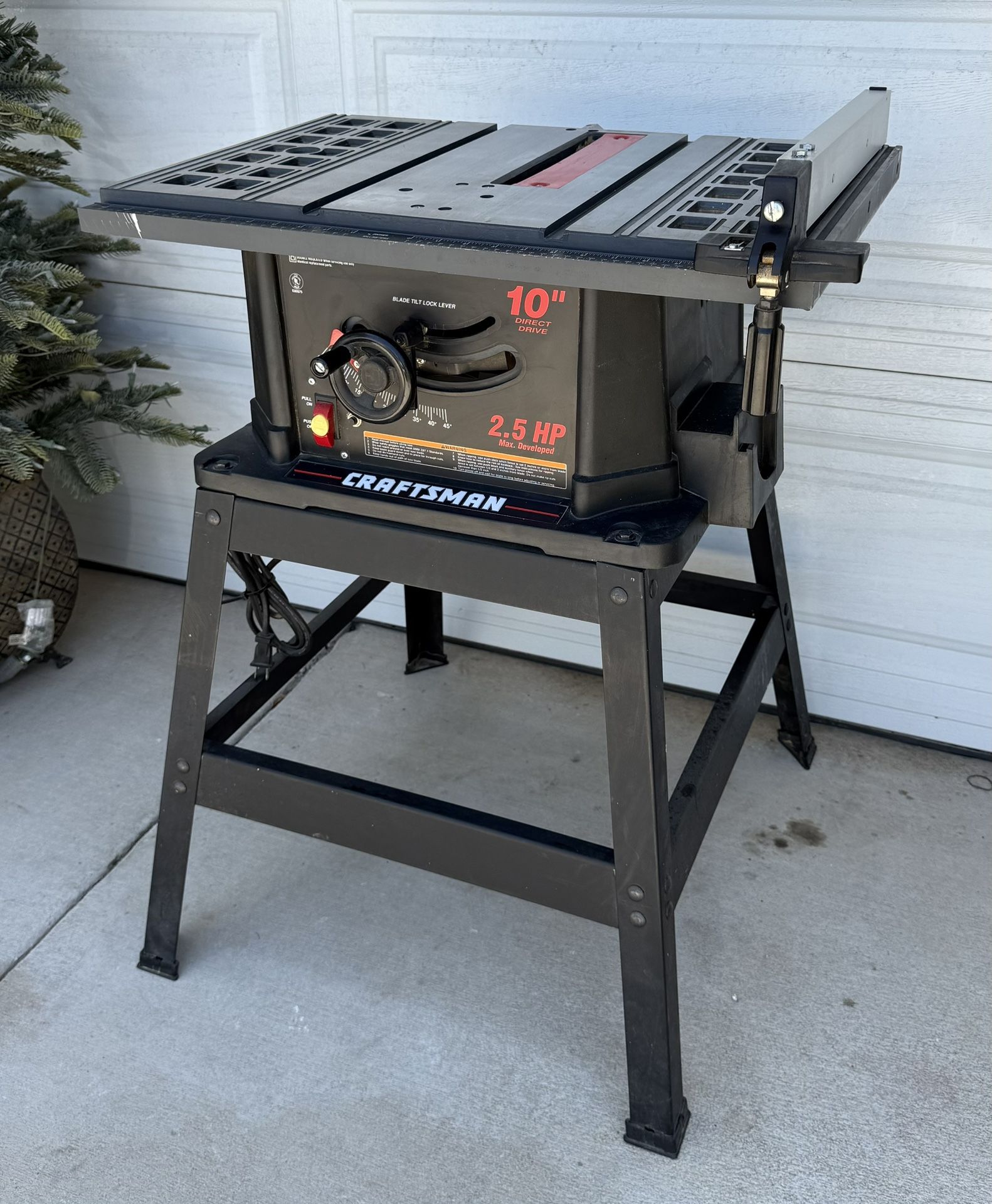 Craftsman 10” Table Saw – Barely Used w/ Heavy-Duty Metal Stand