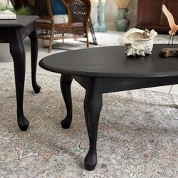Black Coffee Table & Matching Side Table