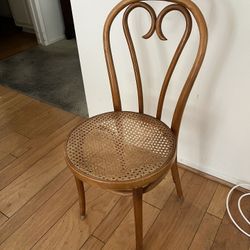 1 Wooden Rattan Chair 