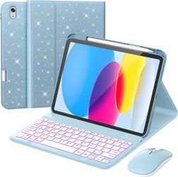 RAYMCRAFT for iPad 11th (A16)/10th Generation Keyboard Case & Mouse Combo