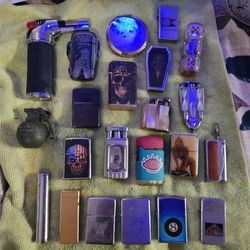 Lot 22 lighters and torches