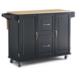 Homestyles Dolly Madison Black Kitchen Cart