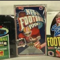 3 Boxes 108 Packs Total 1991 Upper Deck, 1992 Topps Stadium Club and 1990 Fleer Football Cards (3 Boxes)