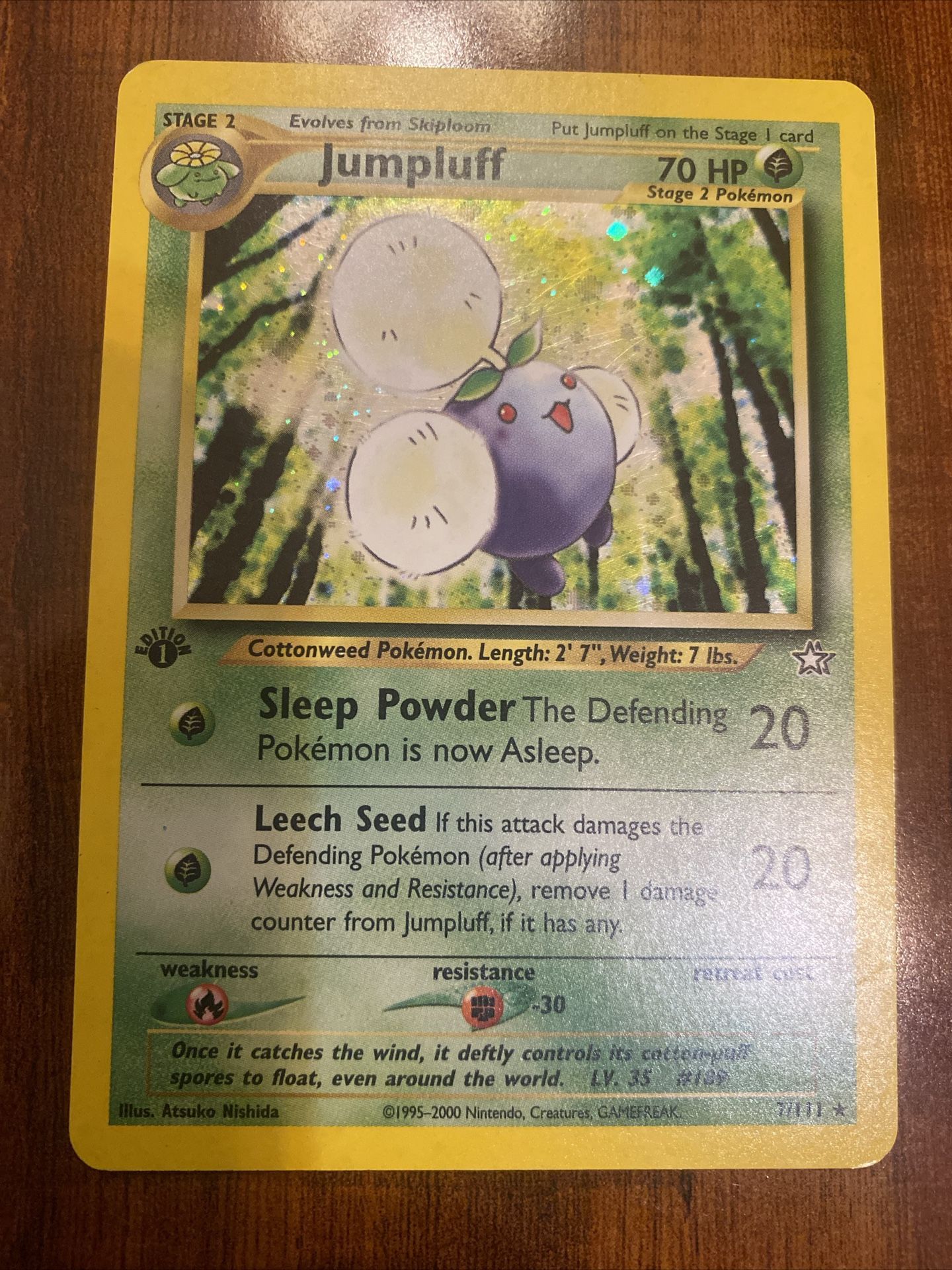 Pokemon Jumpluff Neo Genesis 7/111 1st Edition Holo Rare MP/LP