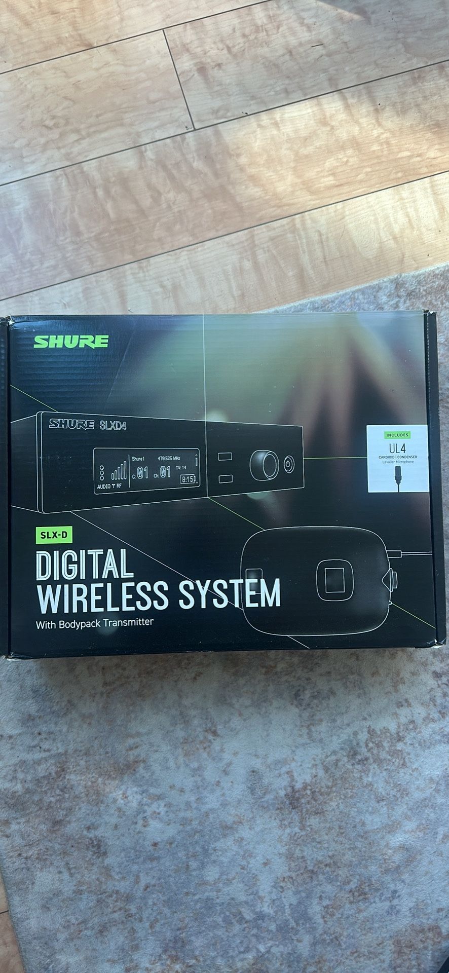 Shure SLXD14/UL4B Digital Wireless UniPlex Cardioid Lavalier Microphone System (H55: 514 to 558 MHz)