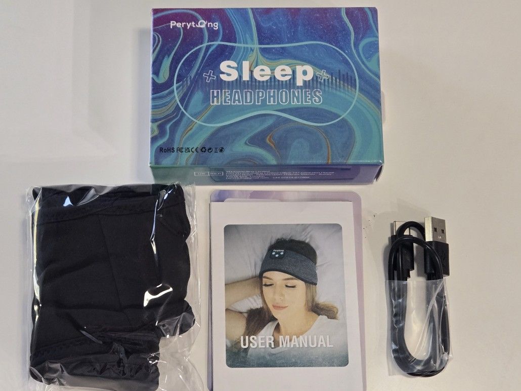 Wireless Bluetooth Headband Headphones for Travel, Sports & Sleeping
