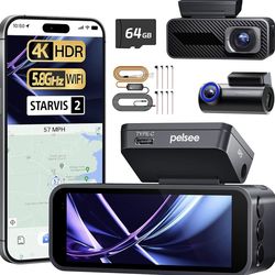 Car dash cam front and rear