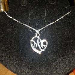 21 Inch Stainless Steel MOM Necklace