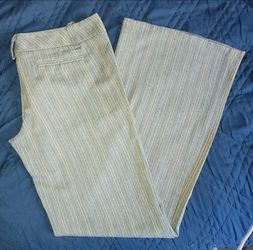 Gray Pinstripe Dress slacks. Gray pants with stripes. Formal professional Pants.