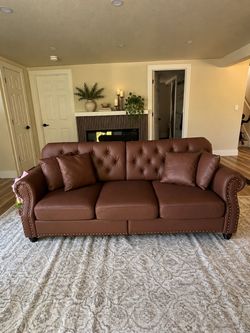 3 seated couch faux leather-New