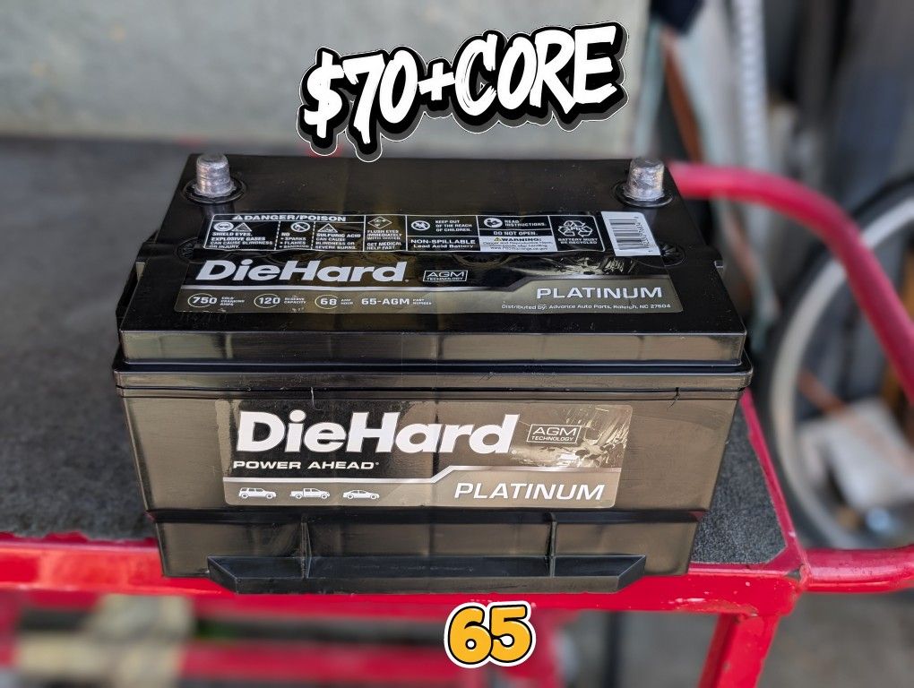 AGM Car Battery / Group Size 65