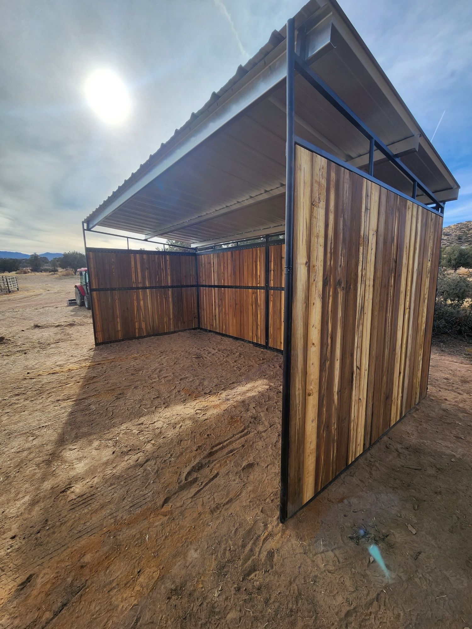 Loafing Shed Kit Horse Corral Wood Barn