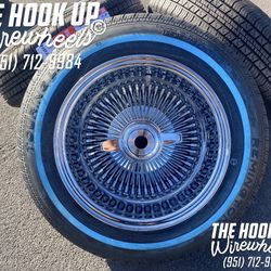 13x7 (13s) 100 Spokes All Chrome On Remington Whitewalls 