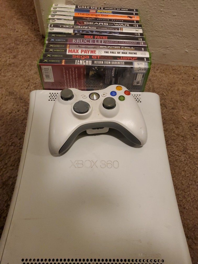Xbox 360 Controller And 13 Games