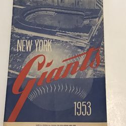 Vintage 1953 NY Giants Program W/Scorecard Rare