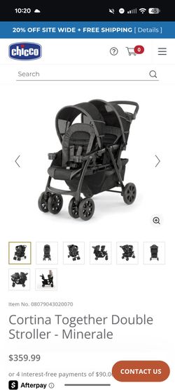 Chicco Cortina Together Double Stroller