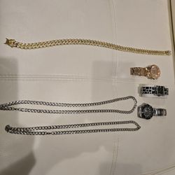 3 Watch And 3 Necklace