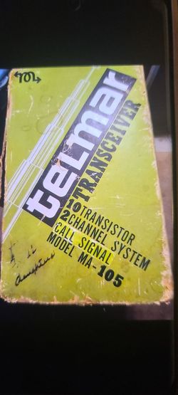 VINTAGE TELMAR MODEL # MA-105 HANDHELD TRANSCEIVERS (RADIOS)