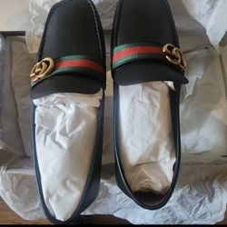 Men’s Gucci Noel GG Driver Loafer Black Size 8.5