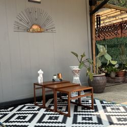 Vintage Mid Century Modern Teak Nesting Tables . 