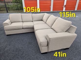 FREE DELIVERY Couch Sofa L Sectional 2 PC Beige