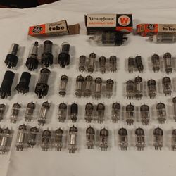 Vtg Lot Of 55 Vacuum Tubes  