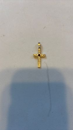 Gold tone cross