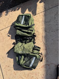 Sunpeak Rear Bike Panniers Green