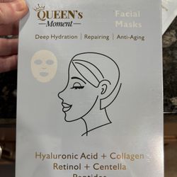 NEW SET OF 5 FACIAL MASKS HYALURONIC ACID COLLAGEN RETINOL $10!!