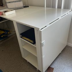 Table Sewing Machine , Costway Folding Sewing Table with Storage Shelves 2 Storage