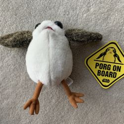 Porg On Board Collectible Suction Cup Plush - Disney Star Wars The Last Jedi 