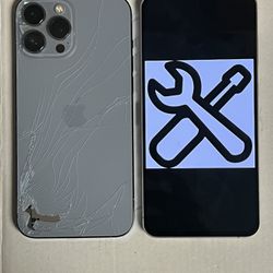 iphone 13 pro 14 max 15 plus 16 pro 17 max back glass cracked screen battery