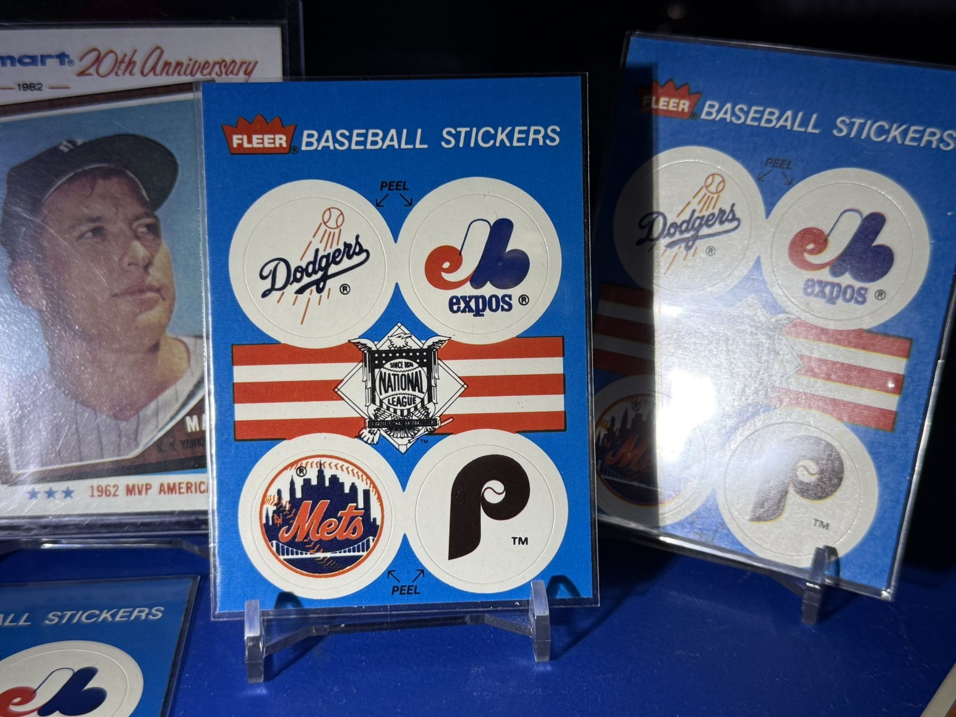 FLEER 1989 Los Angeles Dodgers Baseball National League TEAM History Logo MLB Card Stickers