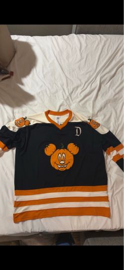 Disneyland Halloween Mickey Pumpkin Hockey Jersey