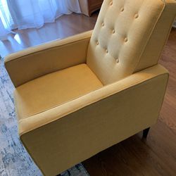 Mervynn Mid-Century Button Tufted Fabric Recliner Club Chair by Christopher Knight Home  