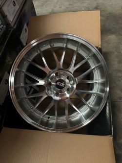 18x8.5 silver machine face deep dish wheels str514