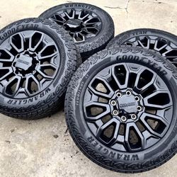 22” GMC Sierra HD Denali 2500 Black Wheels and Tires 