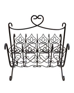 1970s Shabby Chic Wrought Iron Magazine Rack