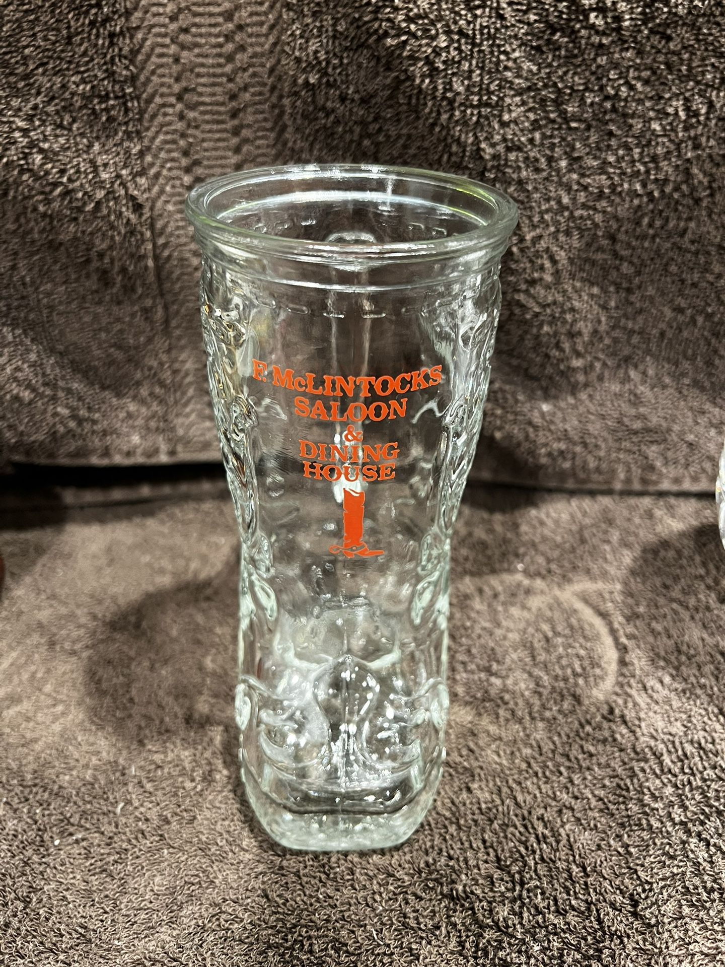 F. McLintocks Saloon & Dining House Glass Boot