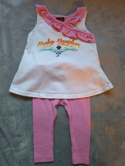 Baby Girl, Harley Davidson,  Set, Size 3-6 months