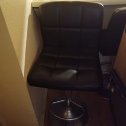 2 Leather Bar Stools