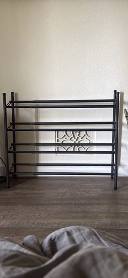 Two expandable shoe racks