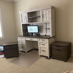 Desk And Filing Cabinets