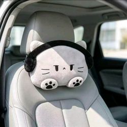 2 Cute Gamer Cat Car Headrest