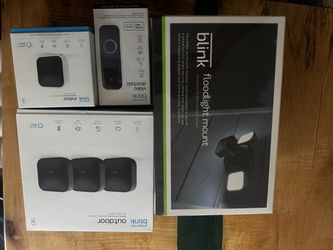 Blink Whole Home Security Camera System with Video Doorbell Floodlight  Bundle