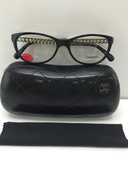 Generally used Chanel 3301 c.622 black plastic gold chain Eyeglasses 54mm  for Sale in Alhambra, CA - OfferUp