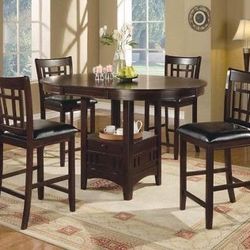 Brand New 5 PC Cappuccino Dining Set