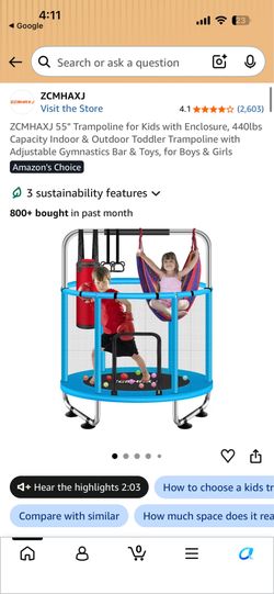 Indoor & Outdoor Kid’s Trampoline